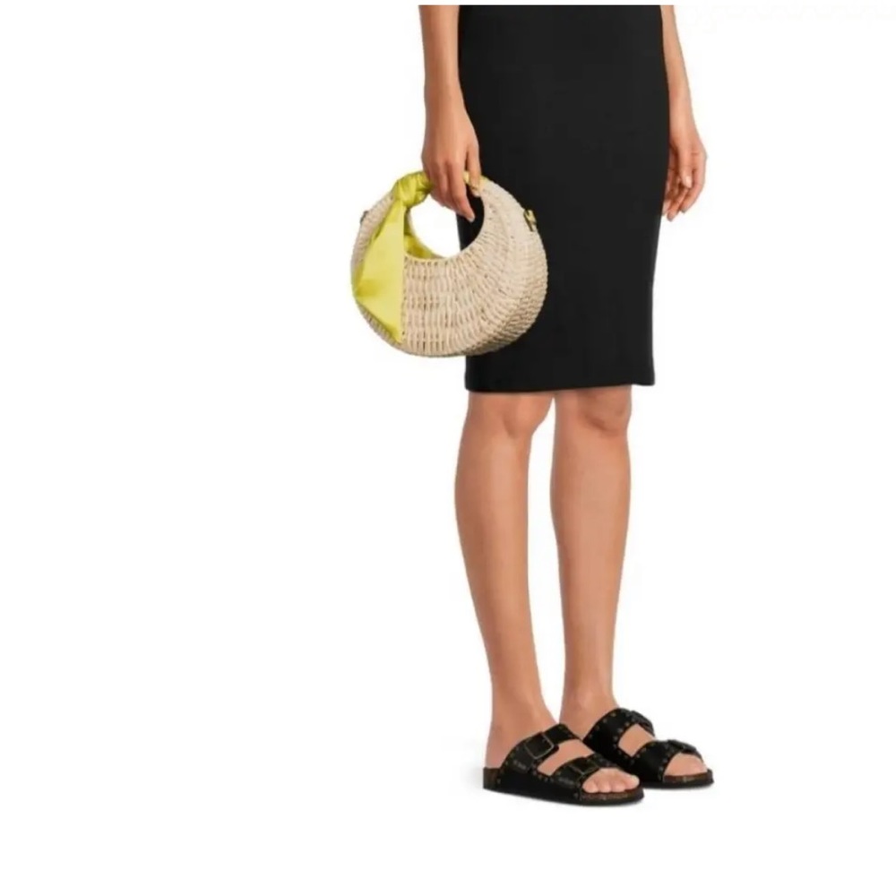 Scoop NYC Star Half-Moon Straw Crossbody Bag - Picture 2 of 16